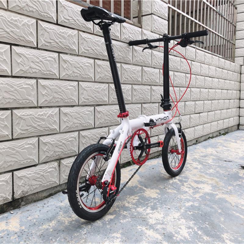 

YNHON Folding Bike Aluminun Alloy 412 14/16 Inch Single-speed Outside Three-speed Kid Children's Bicycle Mini Modification