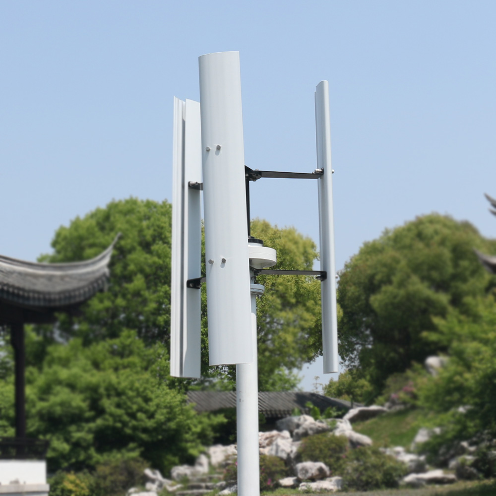 3 blades 400w vertical wind turbine Magnetic levitation 12v 24v 1.5m start up 250RPM no noise with high efficient-image-434605768