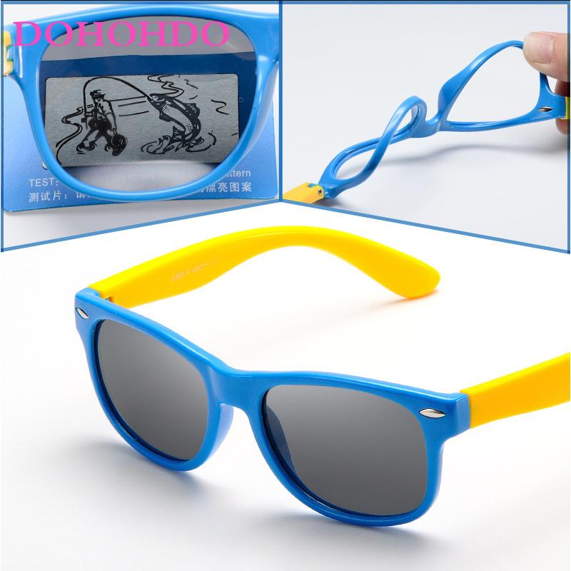 Dohohdo New Flexible Kids Sunglasses Polarized Child Baby Safety Coating Sun Glasses Uv400 Eyewear Infant Kids Silicon Sunglass zIgbE