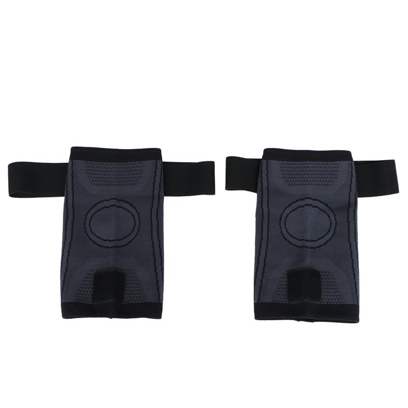 

2 Pcs Compression Knee Sleeve Knee Brace Support with Adjustable Strap for Pain Relief Running Basketball Exercises, Green m