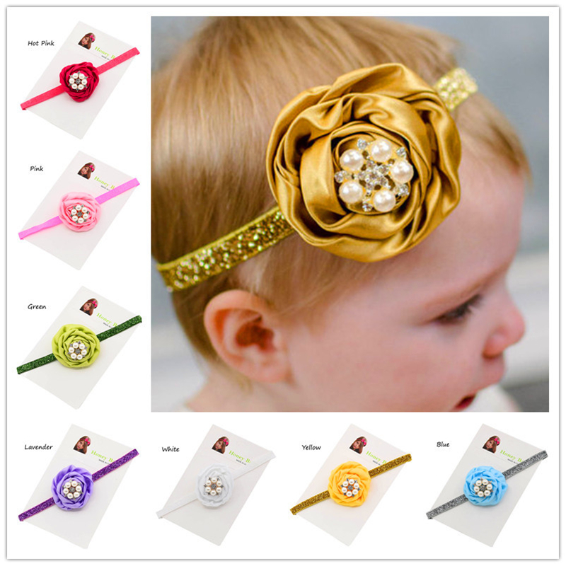 

Colorful Baby Infant Chiffon Rose Bud Headband Elastic Hair Band Baby Girl flower Headband Toddler Hair Accessories