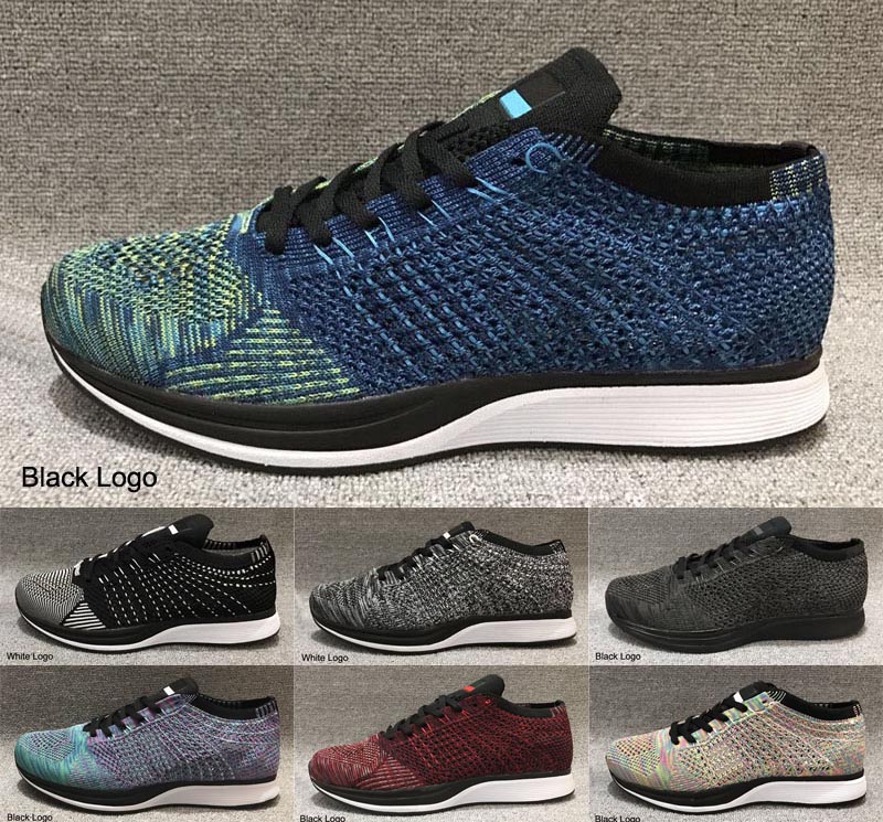 

Fly Racer Mens Running Shoes Triple White Black Multicolor Sneakers Trainers 2.0 Knit women zapato Walking Shoe Size 36-45 Eur, Shoebox