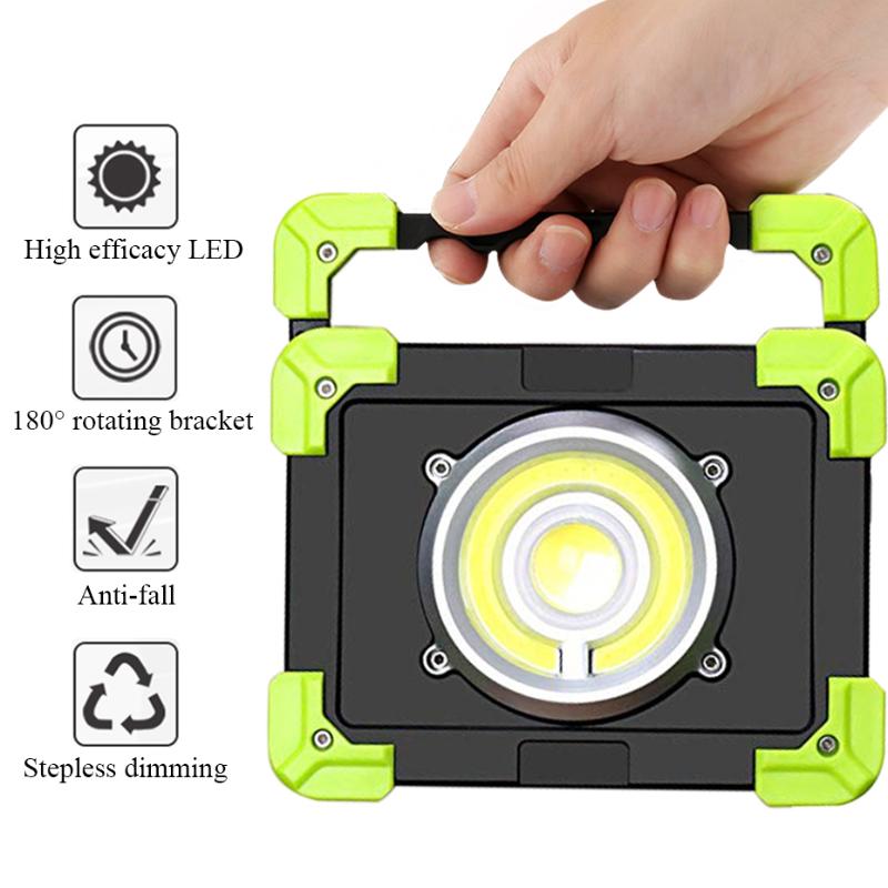 

20W LED Portable Worklight USB Rechargeable COB Work Lamp Outdoor Waterproof Camping Fishing Lights With Power Bank Function