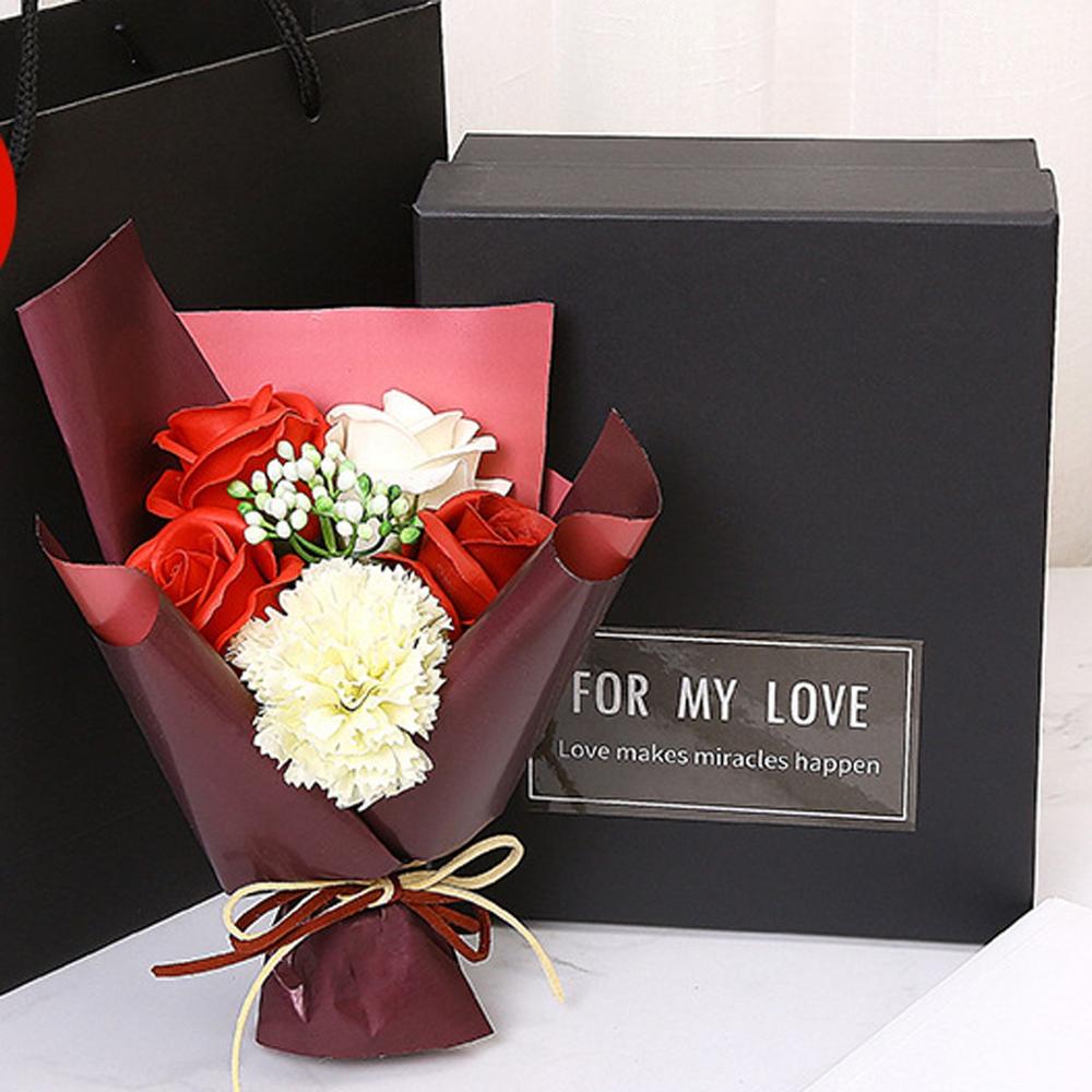 

Valentine's Day DIY Soap Flower Gift Rose Box Bouquet Wedding Home Festival Gift Home Decor artificial flower #1211, Bu