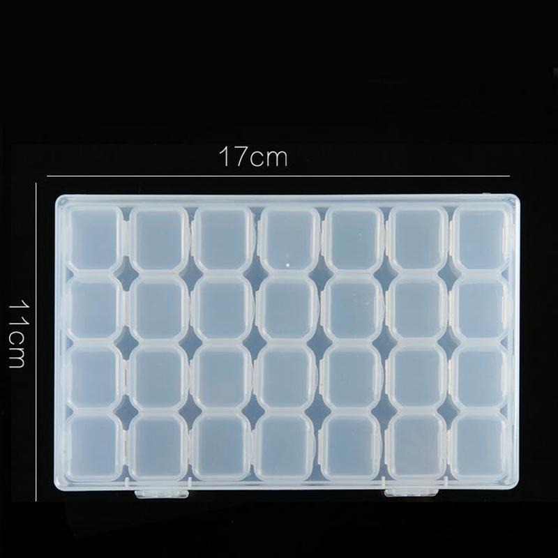 

28/56 Lattices Diamond Painting Tools Accessories Beads Container Rhinestone Diamond Embroidery Stone Storage Convenience Box