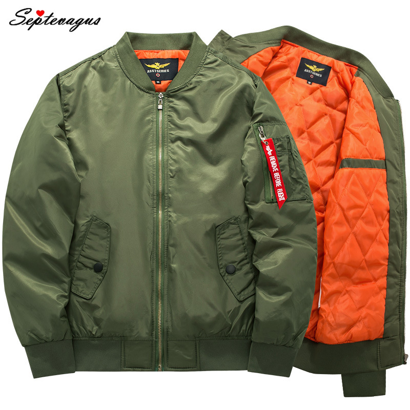 Trend 2020 Clothing Men's jacket Bomber Autumn Winter Jacket Pilot Man Oversized Coat 5XL 6XL Black ;Bomber Hombre