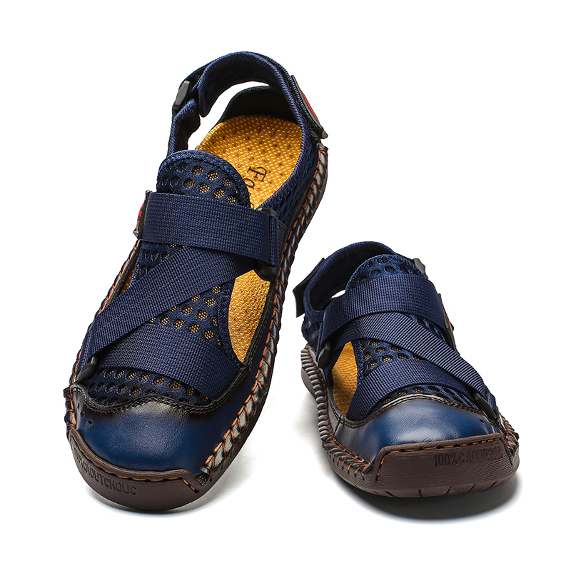 

for shoe verano para summer leather running beach herren sommer zomerschoenen sneakers zapatillas sandals men 2020 work zapatos, Black