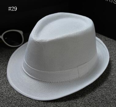 

Vogue Men Women Cotton/Linen Straw Hats Soft Fedora Panama Hats Outdoor Caps 28 Colors Choose, Pls remark number colos