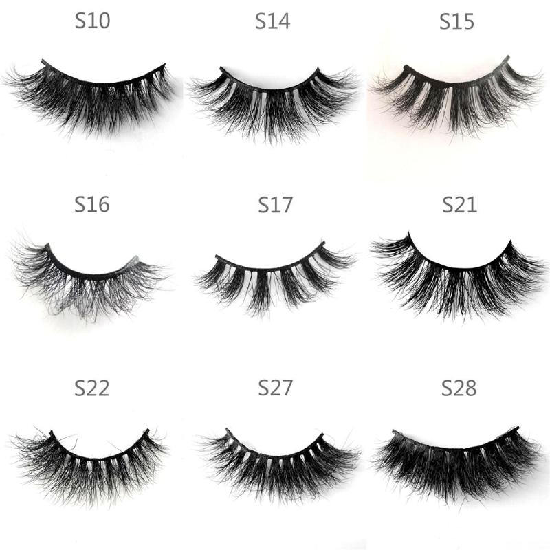 

Wholesale in bluk 30 pairs no box with tray Eyelashes 3D Mink Lashes Handmade Dramatic Lashes 18 styles cruelty free mink