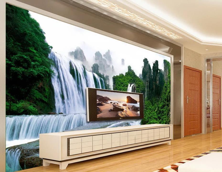 

Modern Custom 3D Wallpaper Landscape painting, TV background wall Living Room Wallpaper 3D Painting, As pic