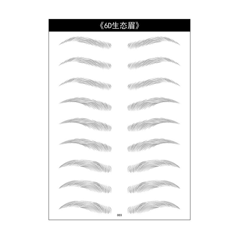 

6D Eyebrow Stickers Eyebrow Tattoo Sticker Imitation Stickers Waterproof Tattoo