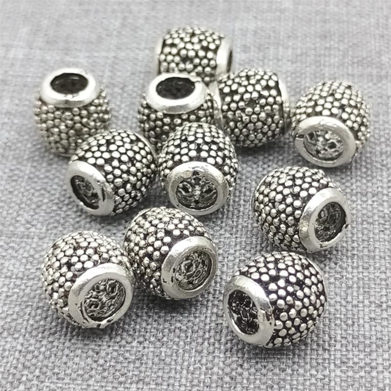 

Other 5pcs Of 925 Sterling Silver Floral Flower Barrel Beads For Bracelet Necklace