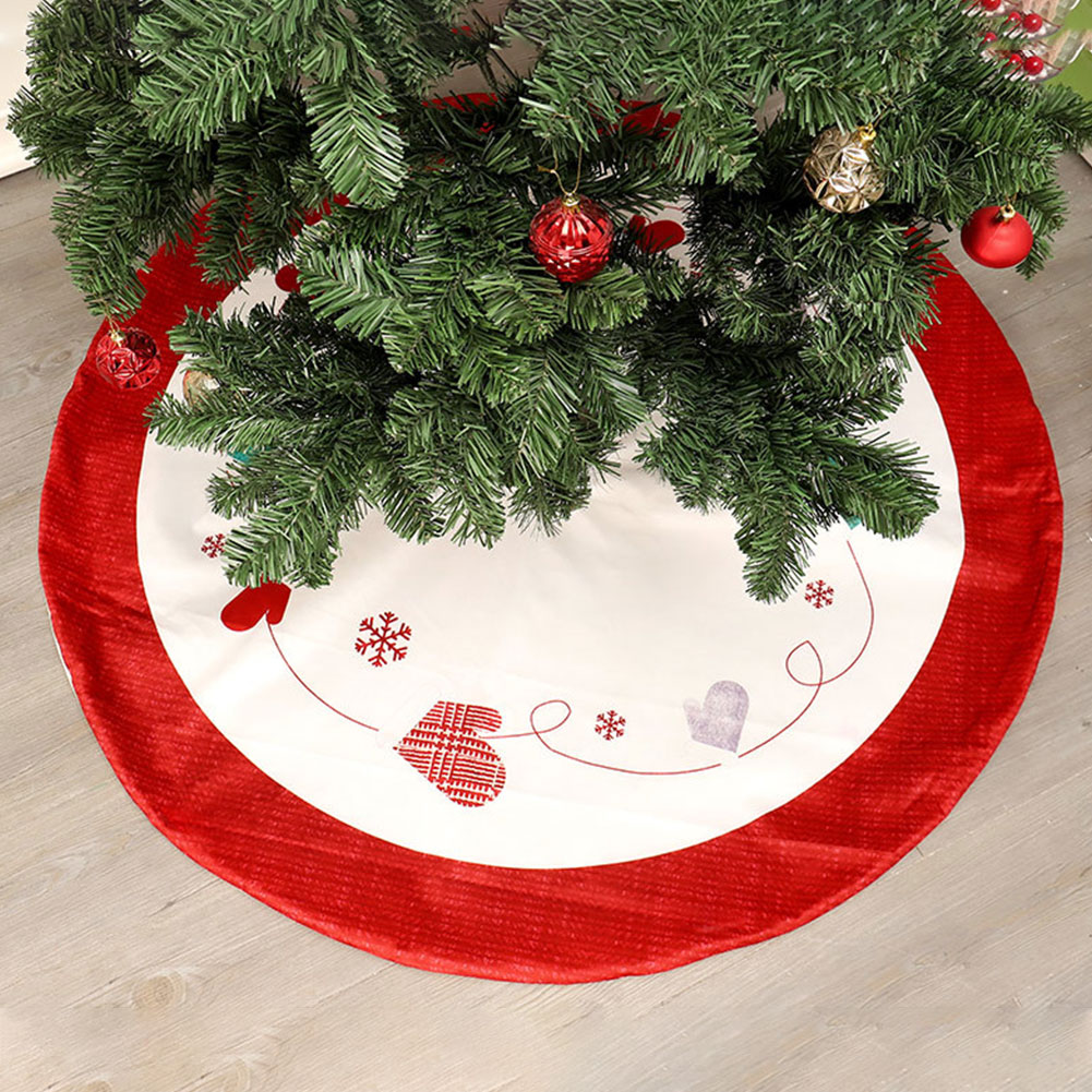 

120 Cm Protective Dustproof Festive Bottom Practical Home Round Santa Claus Floor Decorative Christmas Tree Skirt Base Folding
