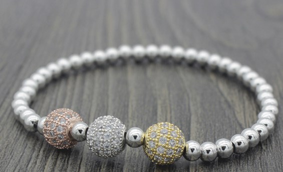 

8mm ygh5 gold silver ball bead micro pave cz zircon cubic zirconia Bracelet Chakra Macrame Charm Braided Copper Rope Bangles
