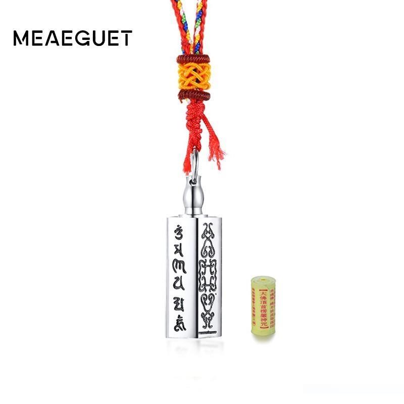 Fashion OM MANI PADME HUM bouddhiste tibétain Charms Cylindre Collier Pendentif