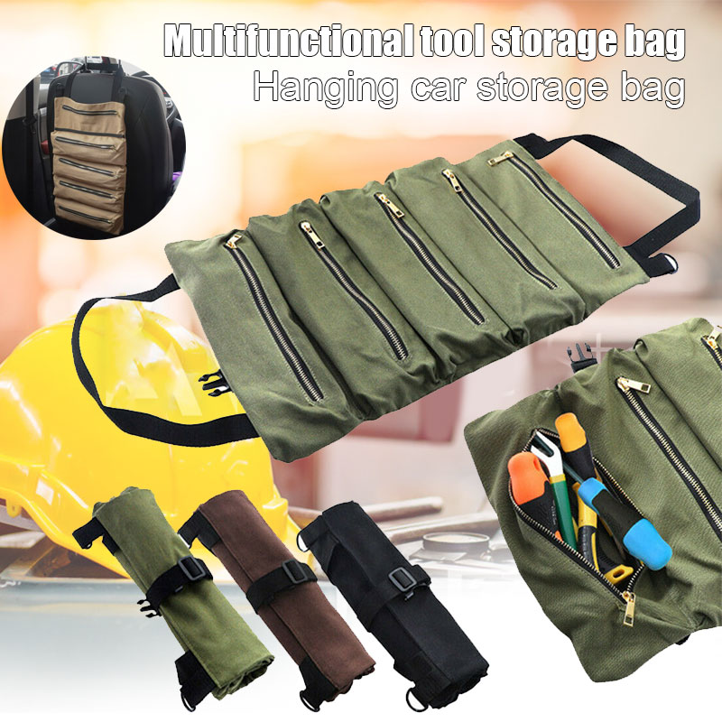 

Roll Tool Roll Multi-Purpose Tool Up Bag Wrench Pouch Hanging Storage Bag TP899