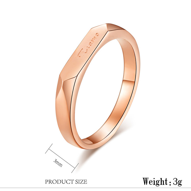 

Simple Titanium Steel Engagement Wedding Rings for Women Men Tiamo Italian I Love You Couple Rings Lovers Promise Jewelry Anel