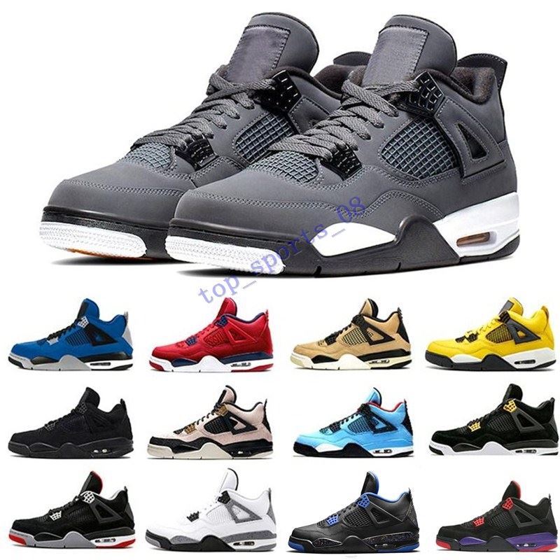 

36-47 Bred Cool Grey 4 IV 4s mens Basketball Shoes Mushroom Encore What The Pizzeria Royalty Black cat men women trainers Sports Sneakers