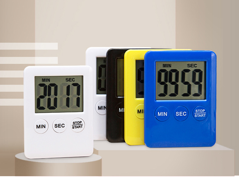 

2018 New Super Thin LCD Digital Screen Kitchen Timer Alarm Square Cooking Count Up Countdown Alarm Magnet Clock Kitchen Tools