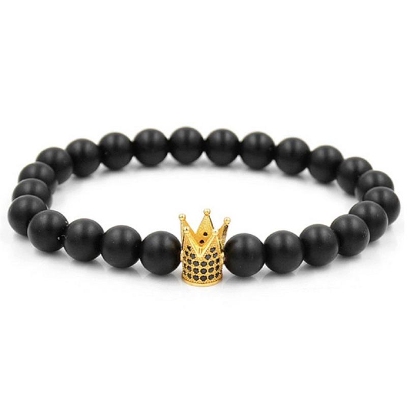 

Crown Bracelets Black Scrub Beaded Crown Bracelets