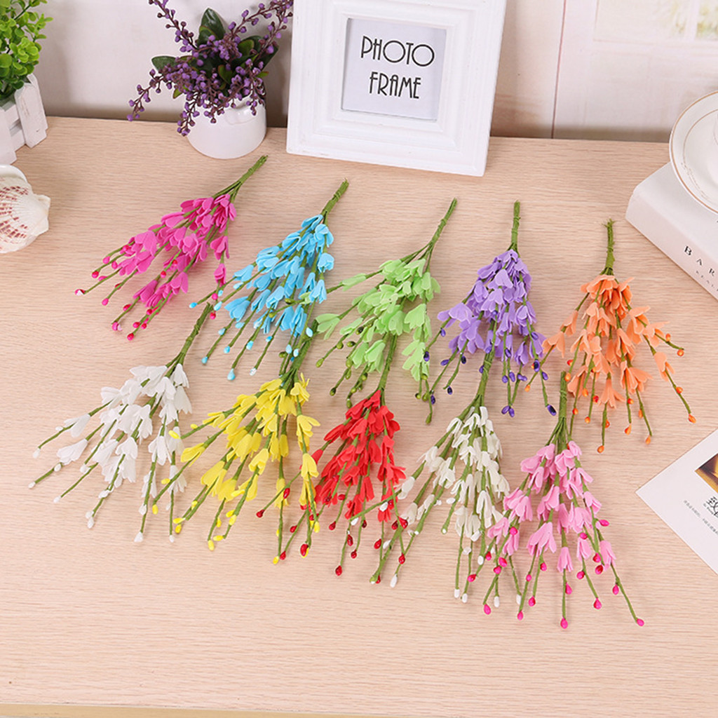 

2019 hot new products Artificial Fake Silk Eucalyptus Green Plant Flowers Wedding Home Garden Decor Low price, good value,