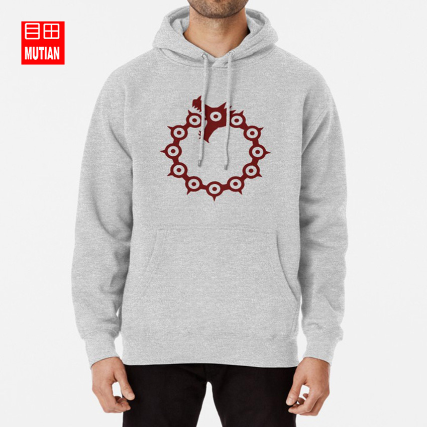 

Dragon's Sin of hoodies sweatshirts melodias dragons sin of seven nanatsu no taizai anime, Grey-sweatshirt