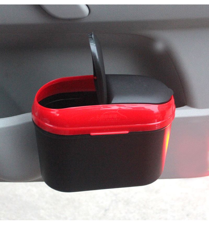 

Car Waste Bins Auto Rubbish Organizer Storage Box with Cover Garbage Bin for Car