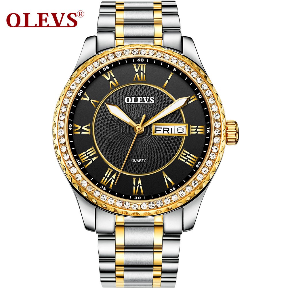 OLEVS Luxury Gold Classic Men'S Watch Waterproof Luminous Hands