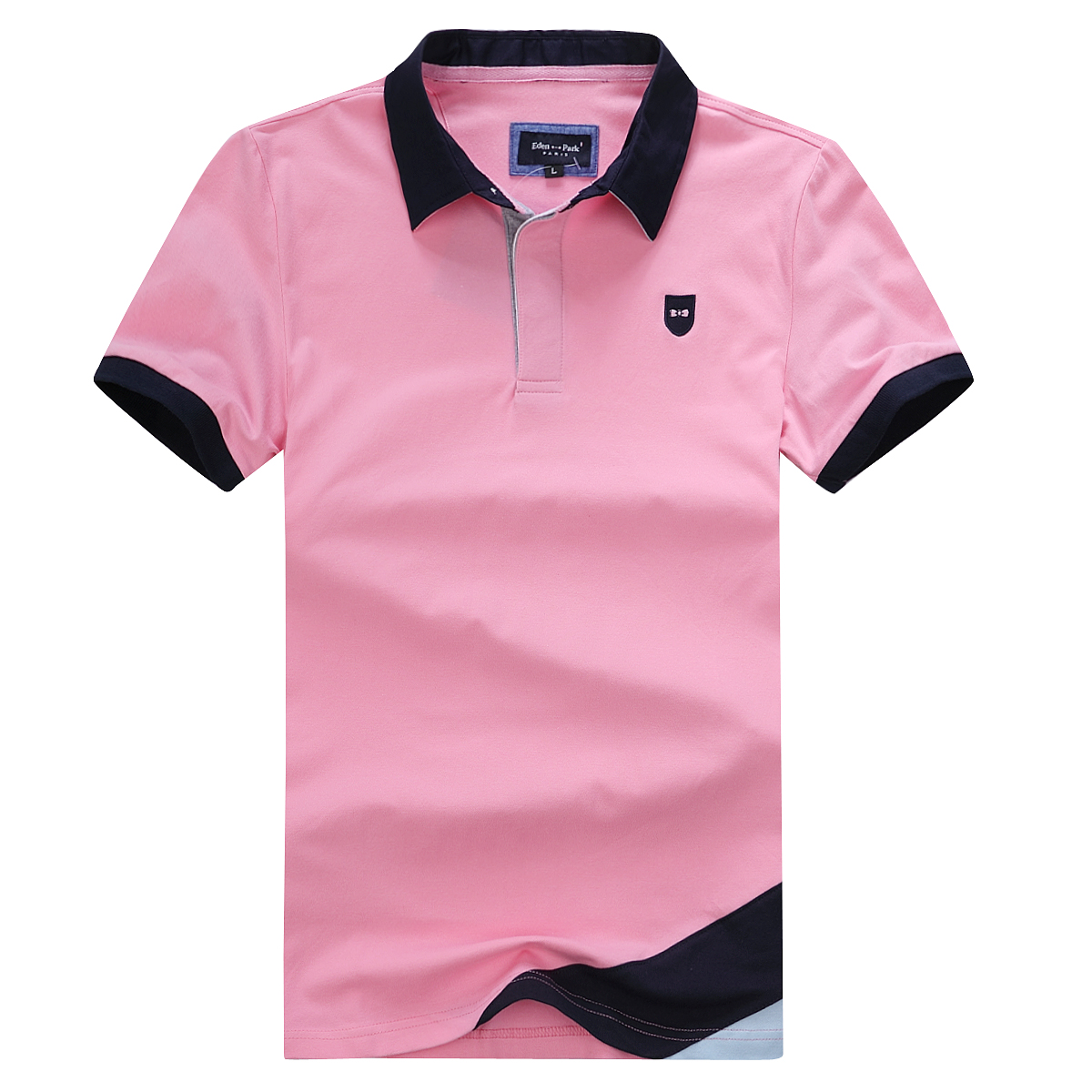 

New Eden Park Men Polo short Top Quality Patchwork Fashion casual Style Homme Polo Men's POLO France Style Big Size M to 3XL lowest price, White;black