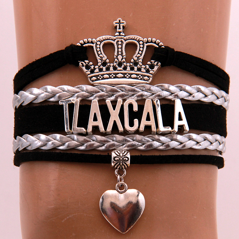 

Infinity Love Tlaxcala Bracelet Bangles Heart Charm Braided Leather Bracelets Fashion Jewelry For Women Men Drop Shipping