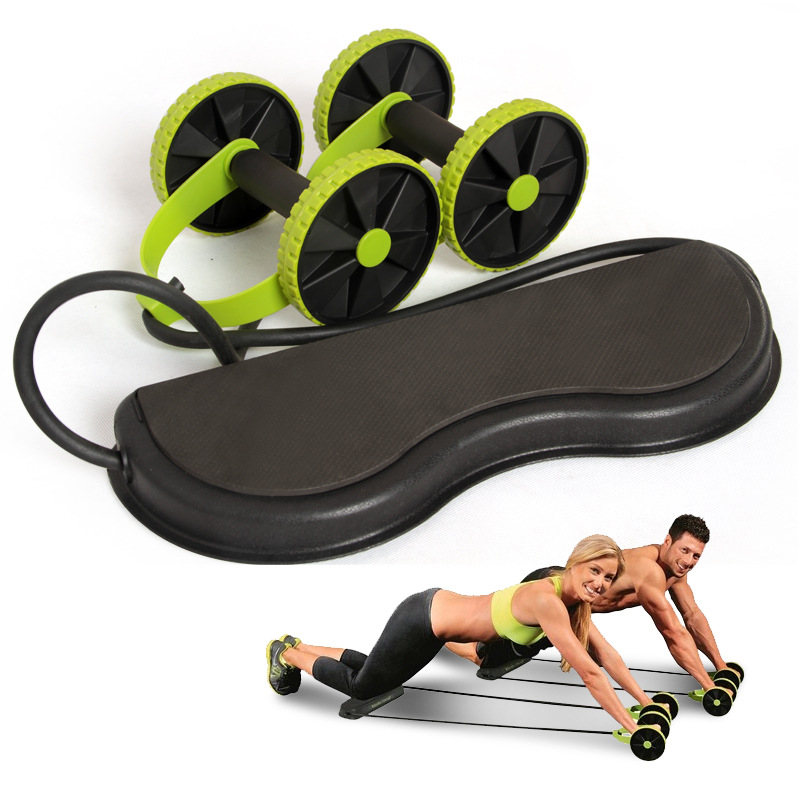 

AB Roller Wheel Abdominal Trainer Resistance Pull Rope AB Roller For Abdominal Muscle trainer Exercise Home Gym Equipment, Green