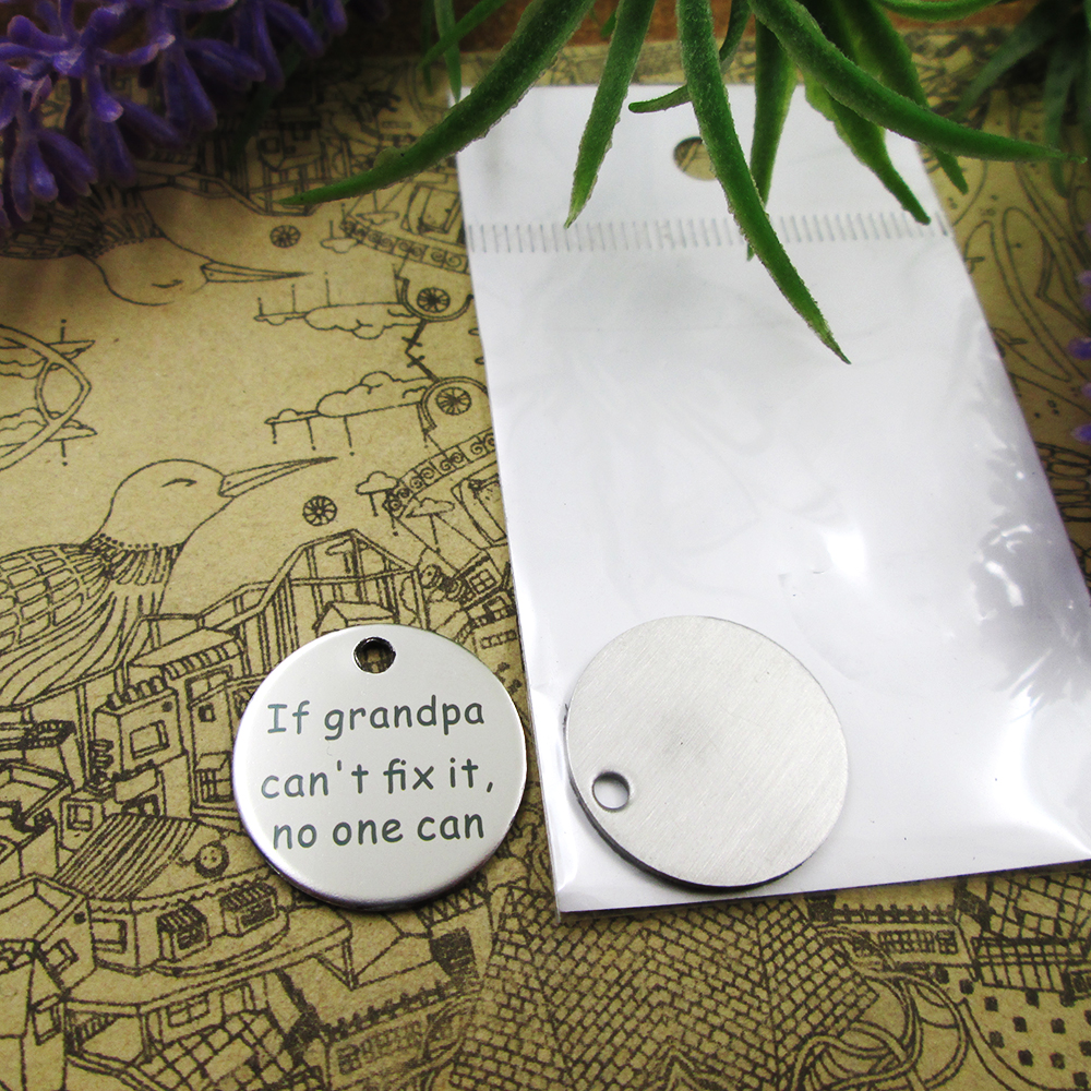 

40pcs--"if grandpa can't fix it. no one can"stainless steel charms more style for choosing DIY Charms pendants for necklace
