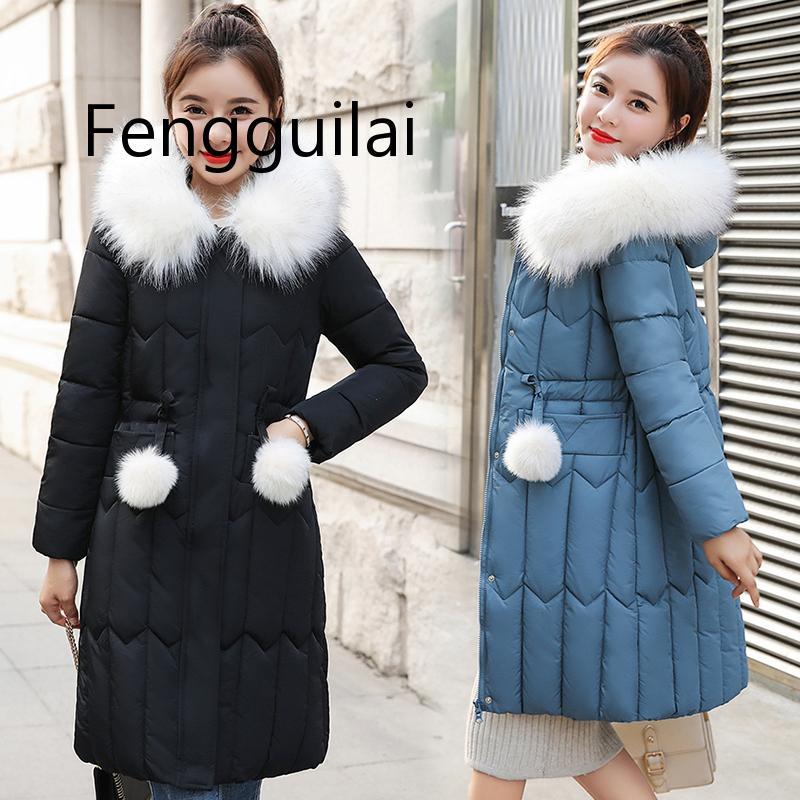 

Winter Jacket Women And Coats 2020 Parkas For Women 9 Colors Wadded Jackets Warm Outwear With A Hood Large Faux Fur Collar 4XL, Beige