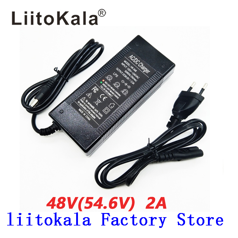 

LiitoKala 48V 2A charger 13S 18650 battery pack charger 54.6v 2a constant current constant pressure is full of self-stop