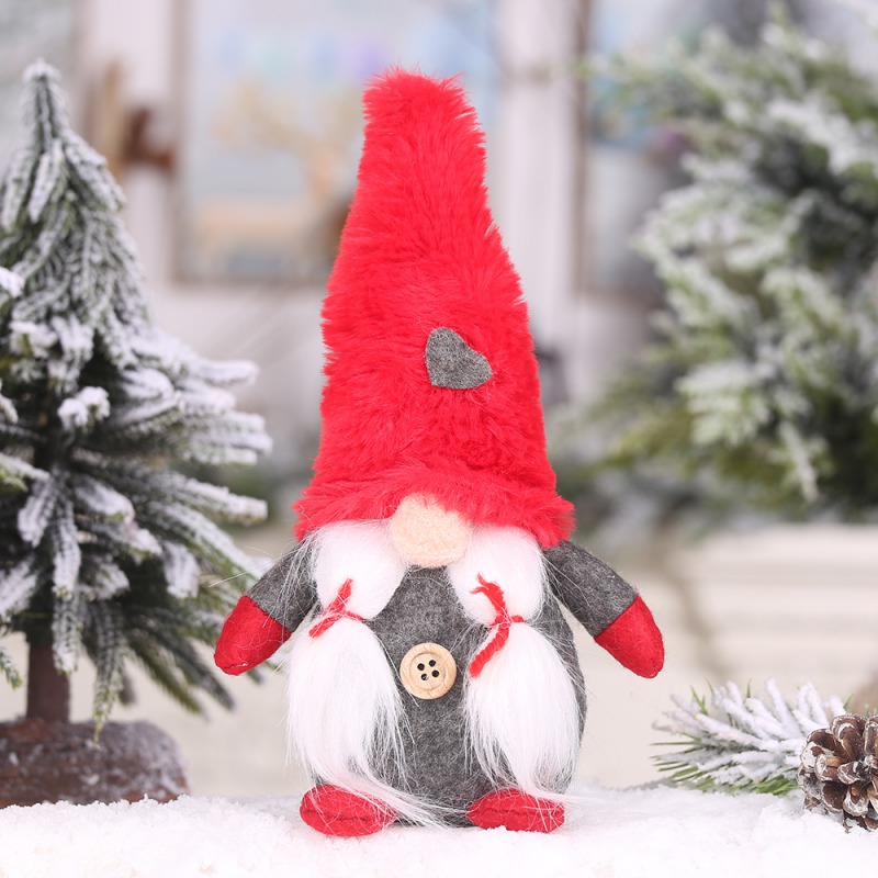 

Merry Chritsmas Plush Gnome Doll Ornaments Swedish Christmas Santa With Red Hat Nordic Elf Figurine Home Holiday Decoration