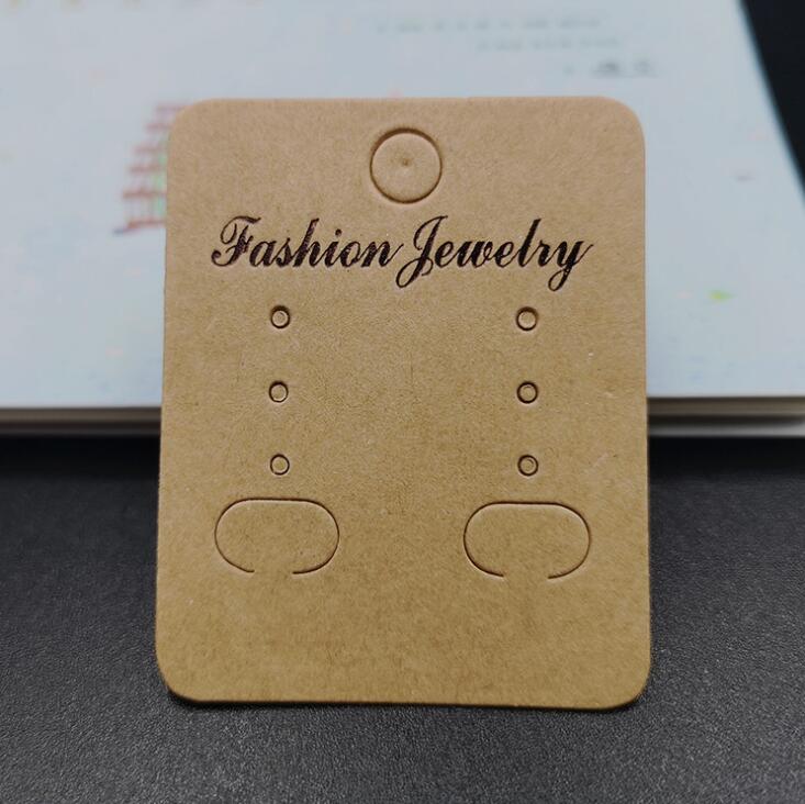 

Earring Display Card Earring Card Holder Blank Kraft Paper Tags for DIY Ear Studs and Earrings Brown