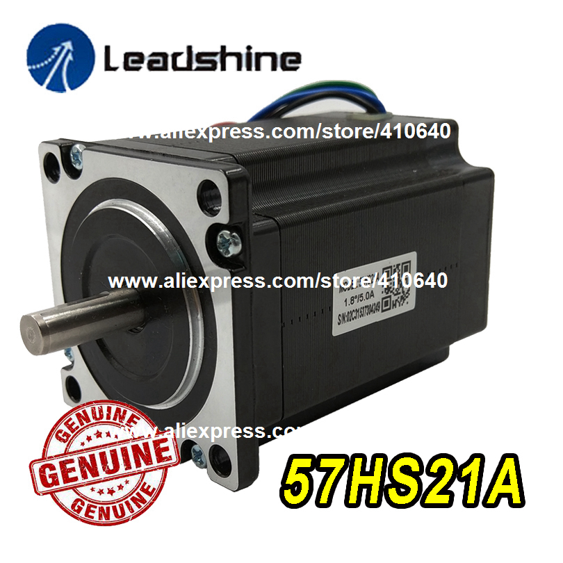 GENUINE Leadshine NEMA23 Stepper Motor 57HS21A 8mm Shaft 5A 2.1 N.M Torque 76mm Length 4 Wires Matching With Stepper Drive DM542-image-463765168