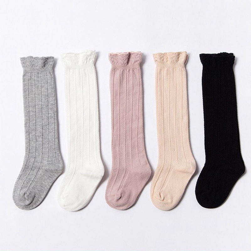 

Infant Girl Socks Baby Girls Ruffled Stockings Newborn Knee High Socks Tube Soft Princess Footsocks Baby Clothes Accessories 5 Colors DW4659, #5 girls ruffled stockings