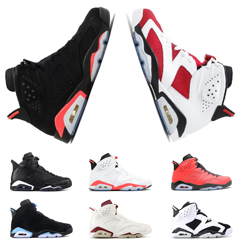 

new arrival mens 6 6s basketball shoes INFRARED UNC MAROON BLACK CAT Carmine oreo Toro men trainers shoe athletics sports sneakers size 8-13