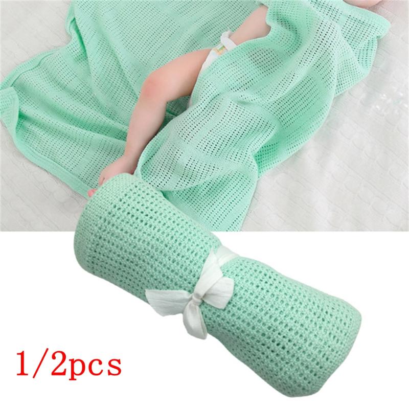 

8 Colors 1/2pcs Baby Blanket Cotton Super Soft Kids Month Blankets Newborn Swaddle Infant Wrap Bath Towel Girl Stroller Cover