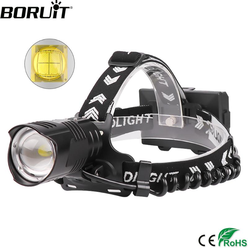 

BORUiT XHP90 LED High Power Headlamp 3-Mode Zoomable Headlight 5000LM Power Bank Rechargeable 18650 Head Torch Camping Hunting
