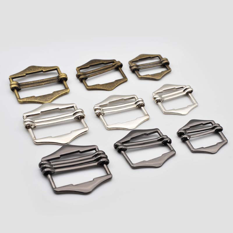 

20/25/30mm Accessories Metal Double Pin Buckles Backpack Webbing Hat Four-speed DIY Accessory Adjustment Buckle, Black