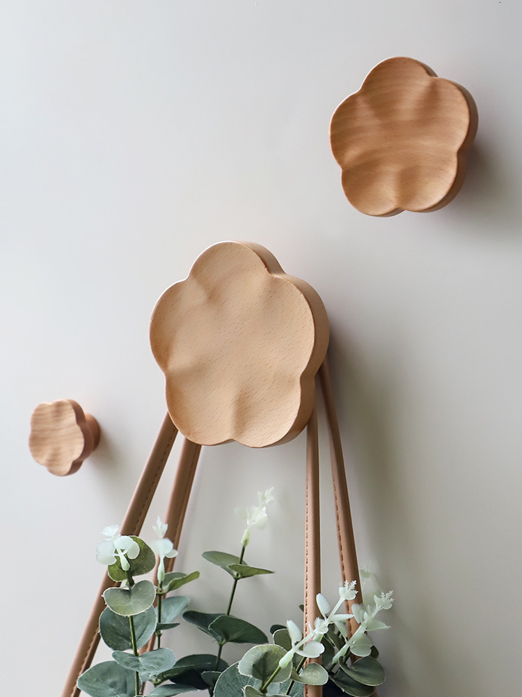 

Nordic wall wooden hooks, decorative inlaid wall planks wooden hooks, seat belts