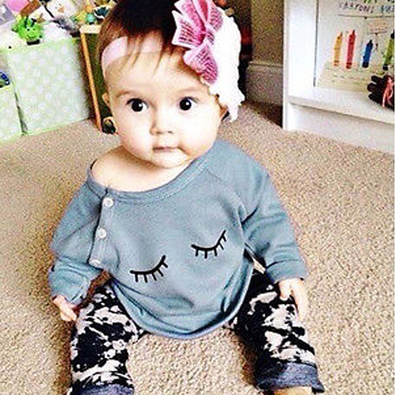 

2Pcs Newborn Kids Infant Baby Girls Tops Shirt+Long Pants Outfits Set Clothes baby clothing girl baby set kids clothes girls, White