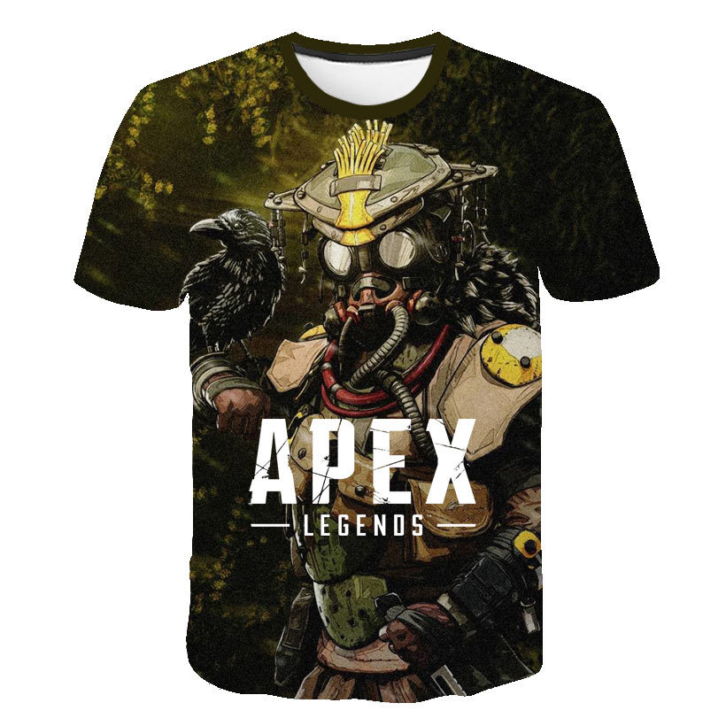 Le plus récent 3D Apex Legends T-shirts Hommes / Femmes Cool Summer manches courtes T-shirt garçon / filles TShirt Apex Legends Vêtements Respira