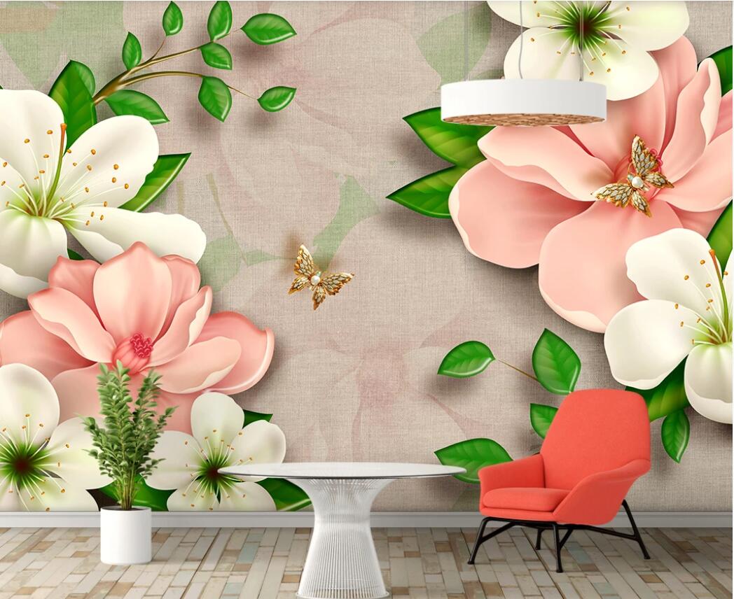 

3d wallpaper custom photo murals The new 3d flower living room sofa TV background wall decor wall art pictures, Non-woven fabric