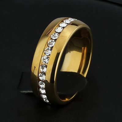 

Famous Brand classic 6mm gold Color CZ diamond band rings Wedding Band lovers Ring for Women and Men, Silver