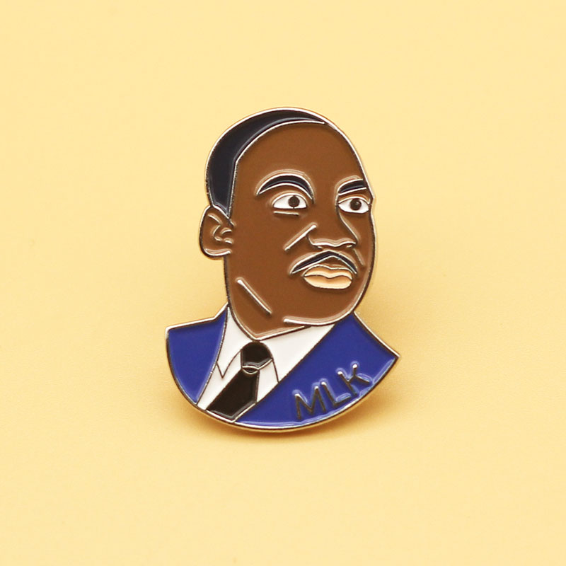 

Pins, Brooches Martin Luther King Brooch And Enamel Pins Men Women Fashion Jewelry Gifts Anime Movie Novel Lapel Badges