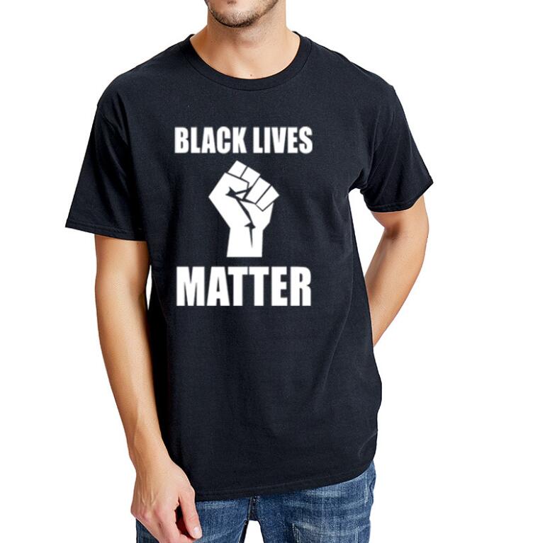 NOIR T-shirt MATTER VIES Homme Femme Mode T-shirts Femme Couple d'été Streetwear Vêtements de haute qualité 11 couleurs