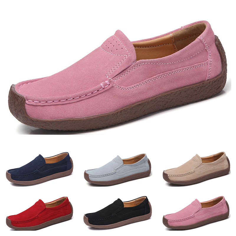 

New 2020 Fashion 35-42 Eur new women's leather shoes Candy colors overshoes British casual shoes free shipping Espadrilles #five, #04